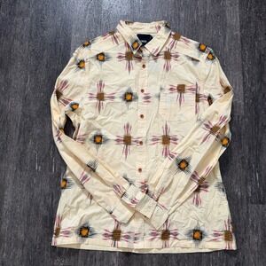 ASOS Mens Button Down Shirt Long Sleeve Geometric Print Casual Top L